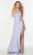 Alyce Paris - 61172 Cowl Style Ruched Gown Special Occasion Dress 000 / Ice Lilac