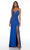 Alyce Paris - 61175 Jewel Strewn Gown With Slit Special Occasion Dress 000 / Royal