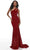 Alyce Paris 61183 - Asymmetrical Neck Formal Dress Special Occasion Dress 000 / Red