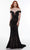 Alyce Paris - 61187 Off Shoulder Sheath Gown Special Occasion Dress 000 / Dragon Scale