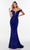 Alyce Paris - 61187 Off Shoulder Sheath Gown Special Occasion Dress 000 / Royal