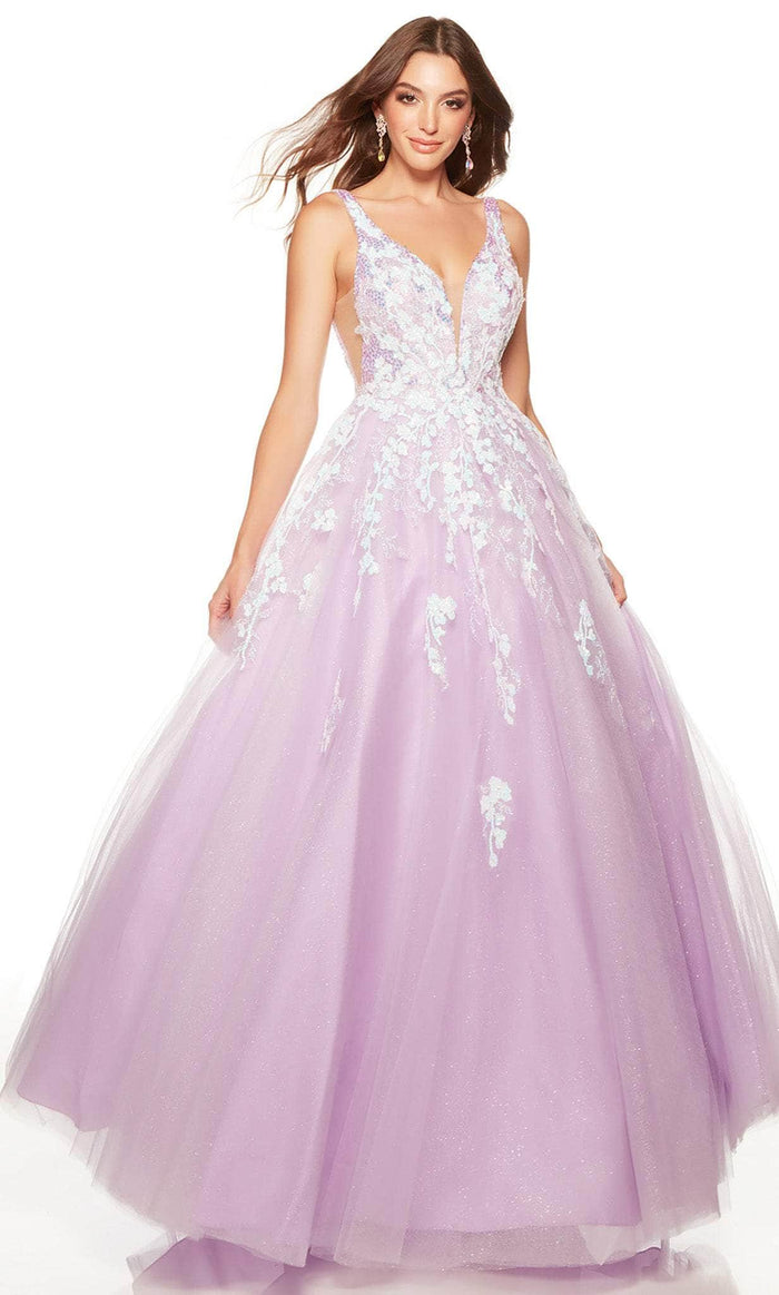 Alyce Paris 61301 - Sleeveless Embroidered Prom Gown Special Occasion Dress 000 / Orchid