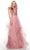 Alyce Paris 61316 - Feathered Sleeve Glitter Ballgown Special Occasion Dress 000 / Light Mauve