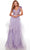 Alyce Paris 61316 - Feathered Sleeve Glitter Ballgown Special Occasion Dress 000 / Lilac