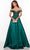 Alyce Paris 61324 - Off  Shoulder Mikado Prom Dress Special Occasion Dress 000 / Pine