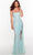 Alyce Paris 61352 - Fringed Slit Sleeveless Prom Gown Special Occasion Dress 000 / Tiffany-Silver Ombre