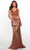 Alyce Paris 61380 - Sleeveless Embellished Evening Gown Special Occasion Dress 000 / Honey