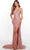 Alyce Paris 61387 - Plunging V-Neck Sheath Evening Gown Special Occasion Dress