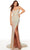 Alyce Paris 61390 - Sequin Cowl Neck Evening Dress Special Occasion Dress 000 / Rose Opal