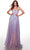 Alyce Paris 61398 - Plunging Neckline Strappy Back Prom Dress Special Occasion Dress 000 / Unicorn (Violet)