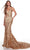 Alyce Paris 61412 - Sequin Motif Prom Dress Special Occasion Dress 000 / Gold