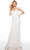 Alyce Paris 61424 - V-Neck Paisley Sequin Prom Gown Special Occasion Dress 000 / Diamond White