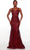 Alyce Paris 61424 - V-Neck Paisley Sequin Prom Gown Special Occasion Dress 000 / Wine