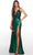 Alyce Paris 61425 - Sleeveless Satin Evening Gown Special Occasion Dress 000 / Emerald