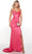 Alyce Paris 61433 - Metallic Cowl Prom Dress Special Occasion Dress 000 / Hot Pink