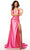 Alyce Paris 61439 - V-Neck Prom Dress Special Occasion Dress 000 / Shocking Pink