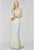 Alyce Paris 6506 V-Neck Embellished Long Dress CCSALE 6 / Ivory-Gold