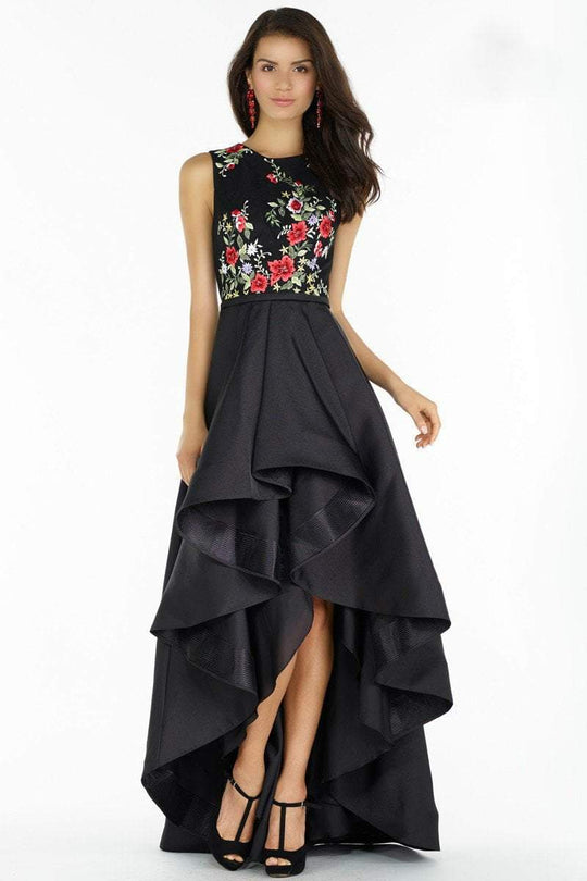 Alyce Paris 6830 Multicolor Floral High Low Dress CCSALE 4 / Black Multi