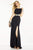Alyce Paris - B'Dazzle - Sleeveless Jewel Accent Sexy Cutouts Evening Gown 35773 - 1 pc Midnight In Size 2 Available CCSALE 2 / Midnight