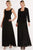 Alyce Paris - Beaded Chiffon Sheath Dress 29953 CCSALE 16 / Black