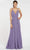 Alyce Paris - Deep V-Neck Crisscross Back Ruched A-Line Dress 60456 - 1 pc Premier Blue In Size 2 Available CCSALE 2 / Premier Blue