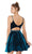 Alyce Paris Embellished Deep V-neck Velvet A-line Dress 4008 - 1 pc Teal in Size 0 Available CCSALE
