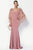 Alyce Paris - Embellished V-Neck Mother of the Bride Gown with Sheer Capelet 27170 CCSALE 16 / Dusty Rose