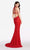 Alyce Paris - High Neck Diamond Lace Fitted Gown 60155 CCSALE 00 / Red