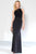 Alyce Paris Long Beaded Halter Dress 5816 CCSALE 14 / Black