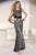 Alyce Paris Long Lace Dress In Black Nude 29744 CCSALE 8 / Black/Nude