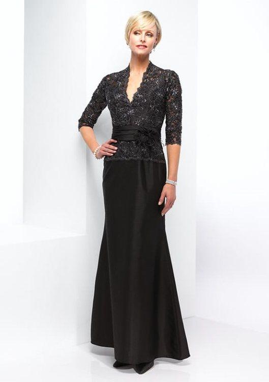 Alyce Paris - Mother Of The Bride 29143 Evening Dress - 4 pcs Black in Size 6, 8, 10, and 18 Available CCSALE 6 / Black