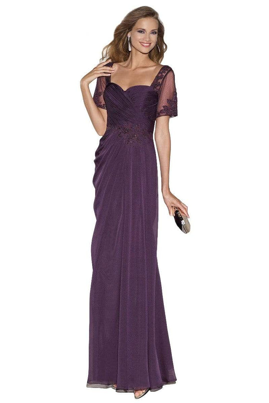 Alyce Paris - Mother of the Bride - Ruched Sweetheart Dress 29580 CCSALE 12 / Amethyst