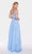 Alyce Paris Plunging Asymmetrical Cascade Chiffon Gown 60092 - 1 pc Periwinkle In Size 8 Available CCSALE 8 / Periwinkle