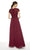 Alyce Paris - Short Sleeve Embellished Evening Dress 27389 - 2 pc Burgundy In Size 16 and 22 Available CCSALE