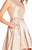 Alyce Paris Sleeveless Bateau Neckline High Low Jacquard Dress 60124 CCSALE 4 / Blush