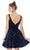 Alyce Paris Sleeveless Floral Velvet A-Line Cocktail Dress CCSALE 6 / Midnight