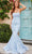 Amarra 20255 - Scoop Neck Lace Evening Gown Special Occasion Dress 00 / Light Blue