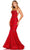 Amarra 20255 - Scoop Neck Lace Evening Gown Special Occasion Dress 00 / Red