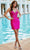 Amarra 87118 - Bow Ornate Back Cocktail Dress Cocktail Dress 00 / Bright Fuchsia