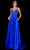 Amarra 87234 - Jeweled Satin A-Line Prom Dress Special Occasion Dress 00 / Royal Blue
