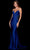 Amarra 87277 - V-Neck Embroidered Evening Gown Special Occasion Dress 00 / Navy