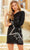 Amarra 87424 - One Shoulder Bishop Sleeve Cocktail Dress Cocktail Dresses 00 / Black