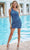 Amarra 87439 - One Shoulder Sequin Homecoming Dress Cocktail Dress 00 / Bright Blue