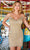 Amarra 87444 - Cold Shoulder Cocktail Dress Cocktail Dresses 00 / Nude/Silver