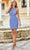 Amarra 87517 - Asymmetric Cutout Sequin Cocktail Dress Cocktail Dresses 00 / Periwinkle