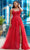 Amarra 88515 - Square Neck Glittery A-line Dress Prom Dresses 00 / Red