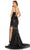 Amarra 88543 - Fringed Slit Sequin Evening Gown Special Occasion Dress