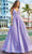 Amarra 88625 - Sequined Lace-Up Ballgown Special Occasion Dress 00 / Lilac