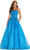 Amarra 88632 - Laced Bodice Prom Gown Special Occasion Dress 00 / Peacock