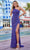 Amarra 94107 - Sequined Asymmetrical Prom Gown Special Occasion Dress 00 / Purple
